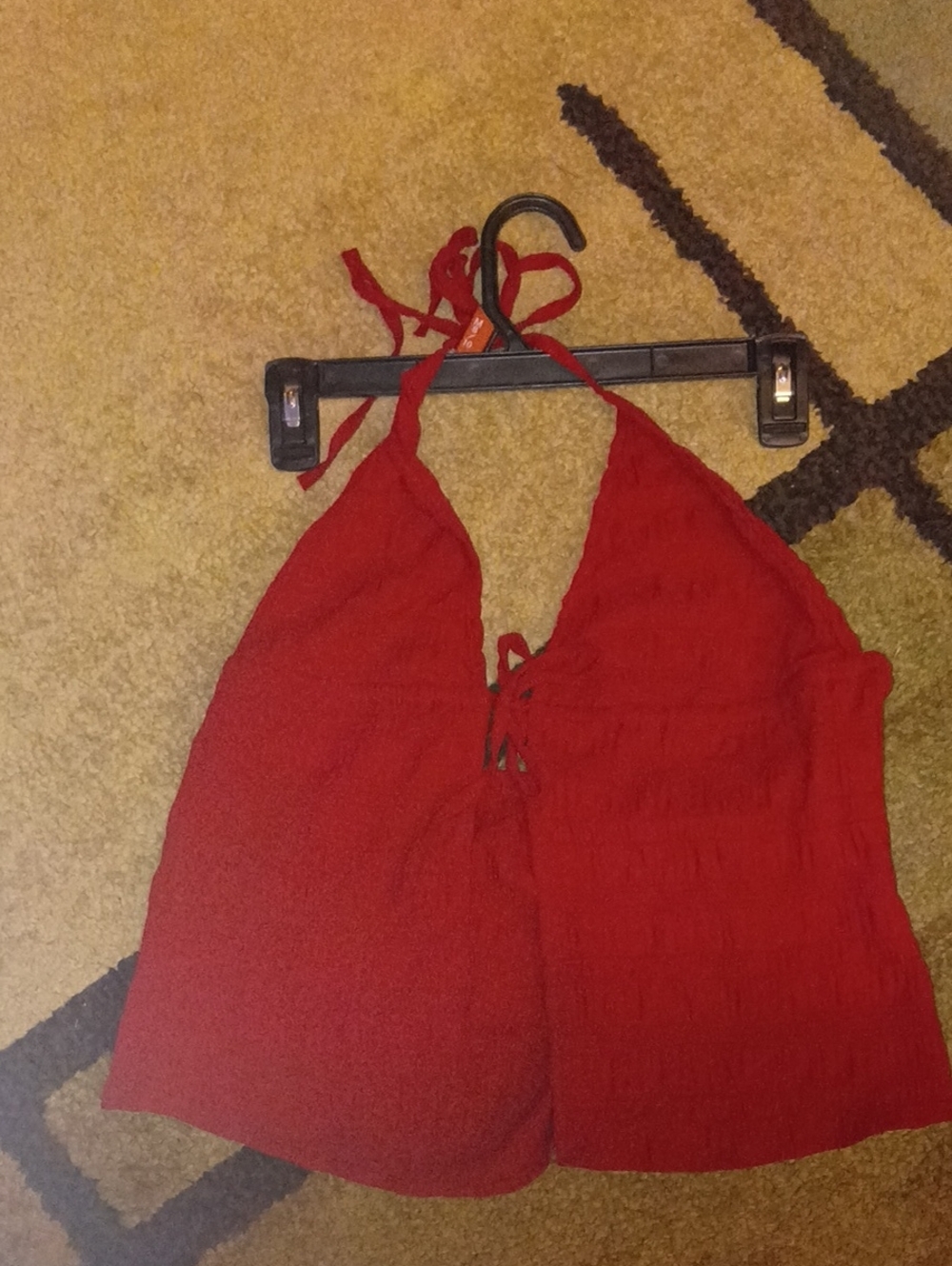Red Halter Sleep Top - Women Intimates Size Large